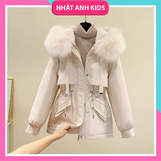 Áo khoác Parka lót lông nữ phong cách Hàn Quốc - Hàng Quảng Châu Cao Cấp