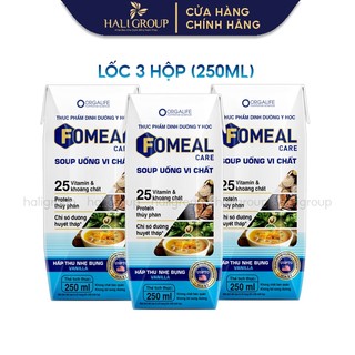 Lốc 3 Hộp Soup Uống Dinh Dưỡng Fomeal Care (250ml/Hộp)