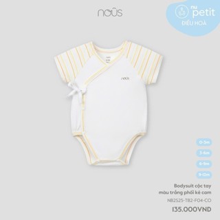 Nous Baby Bodysuit liền cộc, bodychip vạt lệch cho bé trai bé gái màu sắc tươi sáng BST T5