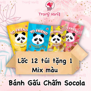 [LỐC 12 TÚI TẶNG 1] Bánh Gấu Chấm Socola Thái Lan