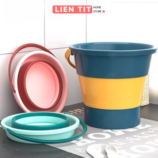  Xô Gấp Gọn Đa Năng Silicon Đựng Nước Thau Chậu Gấp Gọn Ngâm Chân Rửa Xe Giặt Đồ Tiết Kiệm Không Gian 