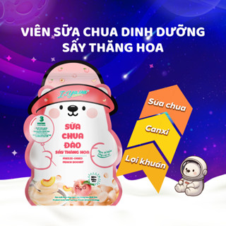 Sữa Chua Tươi Sấy IYAUA Bổ Sung  Tỷ Lợi Khuẩn và Canxi _Gấu Hạt Nút Vị Đào Sấy Thăng Hoa túi 16 gr