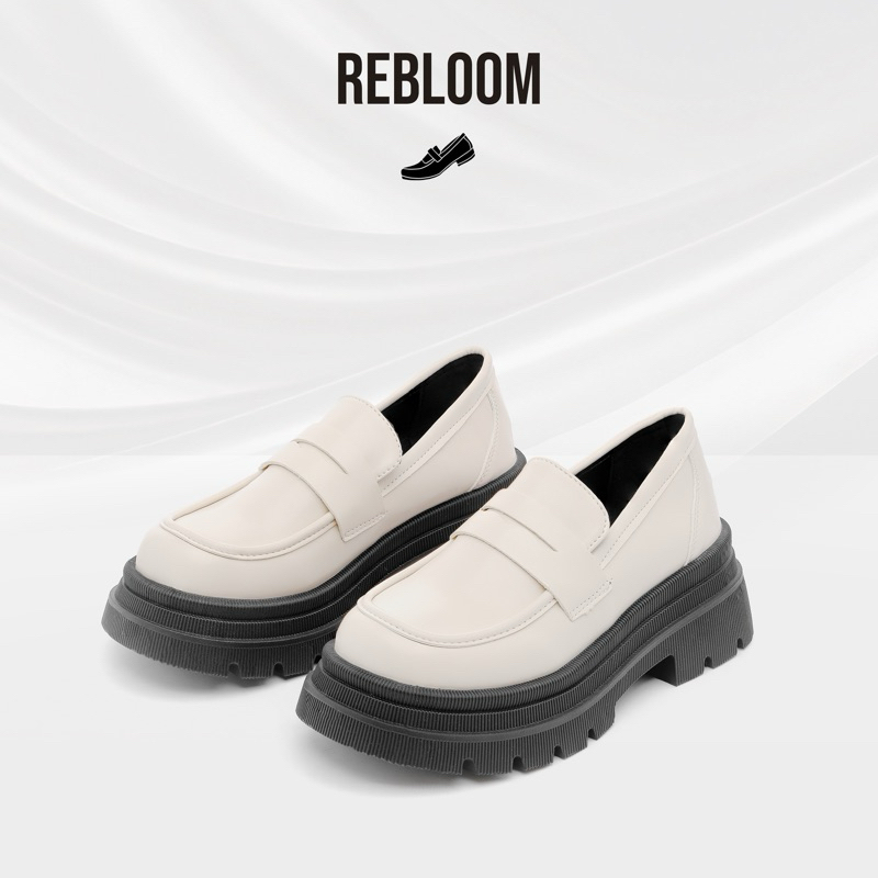 Giày loafer Rebloom - Giày da nữ đế răng cưa cao 5cm phong cách RETRO dành cho nữ - giày trending năm 2026 R.2996