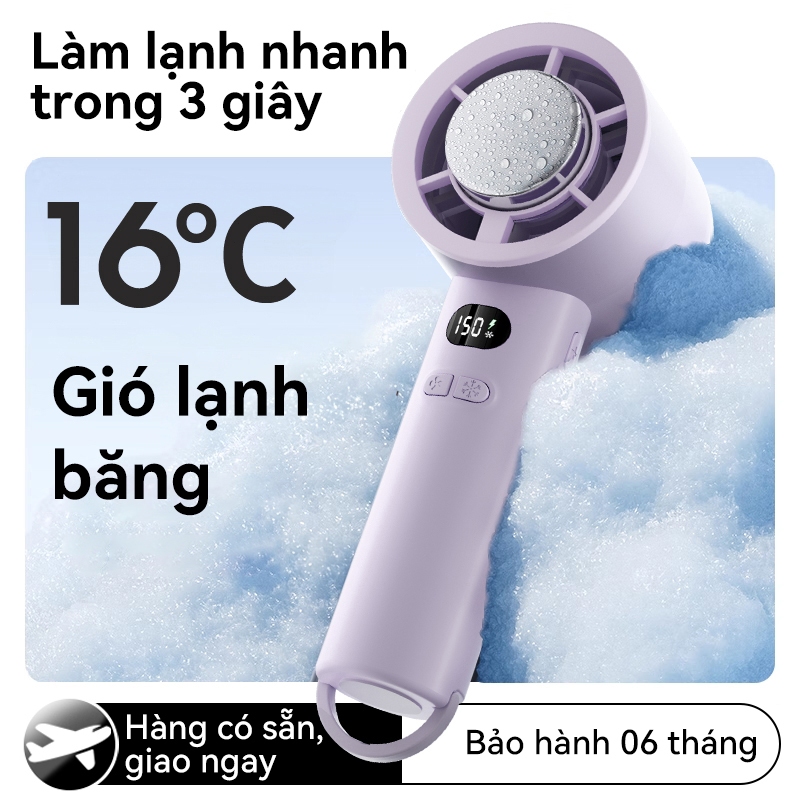 【sò lạnh turbo quạt  sạc tích điện máy quạt nhỏ cầm tay mini điện lạnh 100 cấp độ gió 2025 có sò lạnh Bảo hành 6 tháng