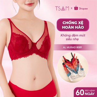 Áo lót nữ TSAM có gọng không đệm mút, ren tơ mềm, ôm nâng, chống chảy xệ Al Murad 8089