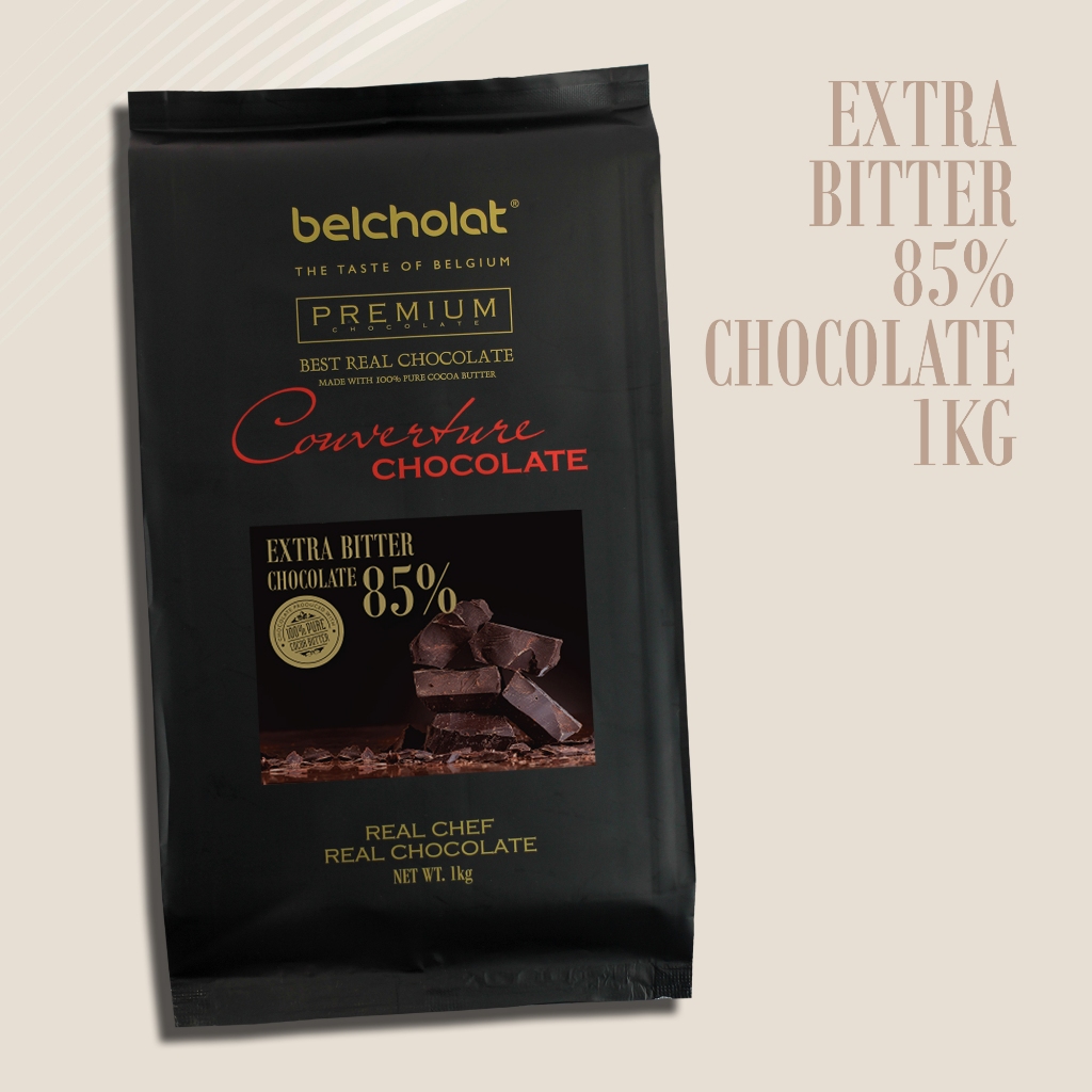 Socola Đen Couverture Belcholat Extra Bitter 85% Cacao 100% Bơ Cacao Làm Bánh Ganache Bonbon