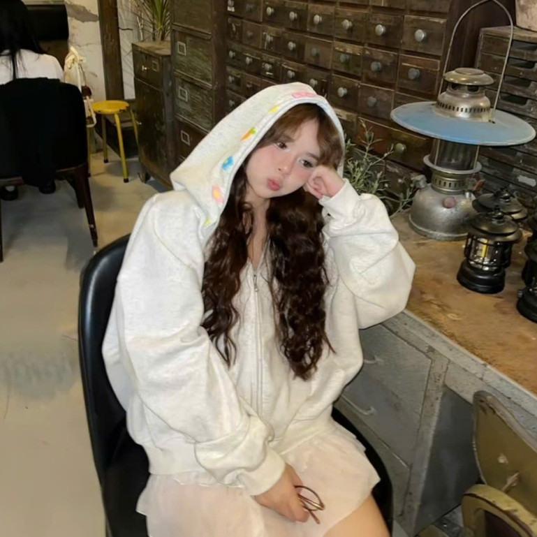 Áo Khoác Boxy Over Icon Owner_Áo Hoodie Zip in Chữ Nổi Kiểu Unisex From Rộng Cotton Nỉ Bông Nón 2 Lớp To Nam Nữ | BigBuy360 - bigbuy360.vn