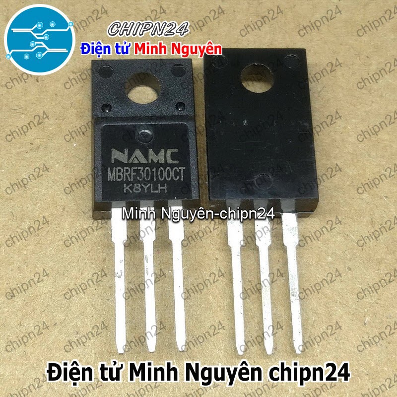 [1 con] (DT) Diode MBRF30100CT TO-220F Hàng Tốt NAMC 30A 100V (30100) [Diode Schottky]