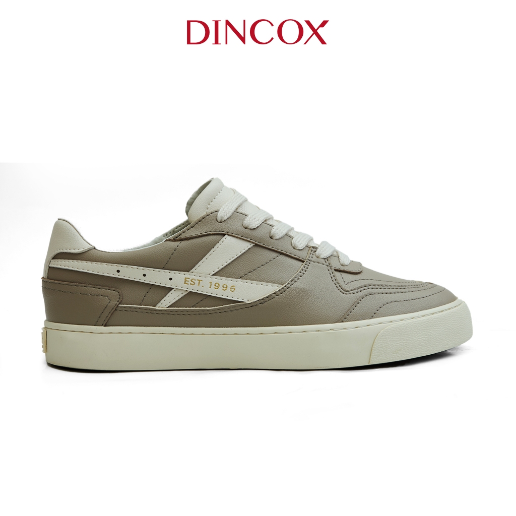 Giày Da Sneaker Nữ DC39 Light Cappuccino DINCOX Shoes Đế Bằng - Microfiber Leather