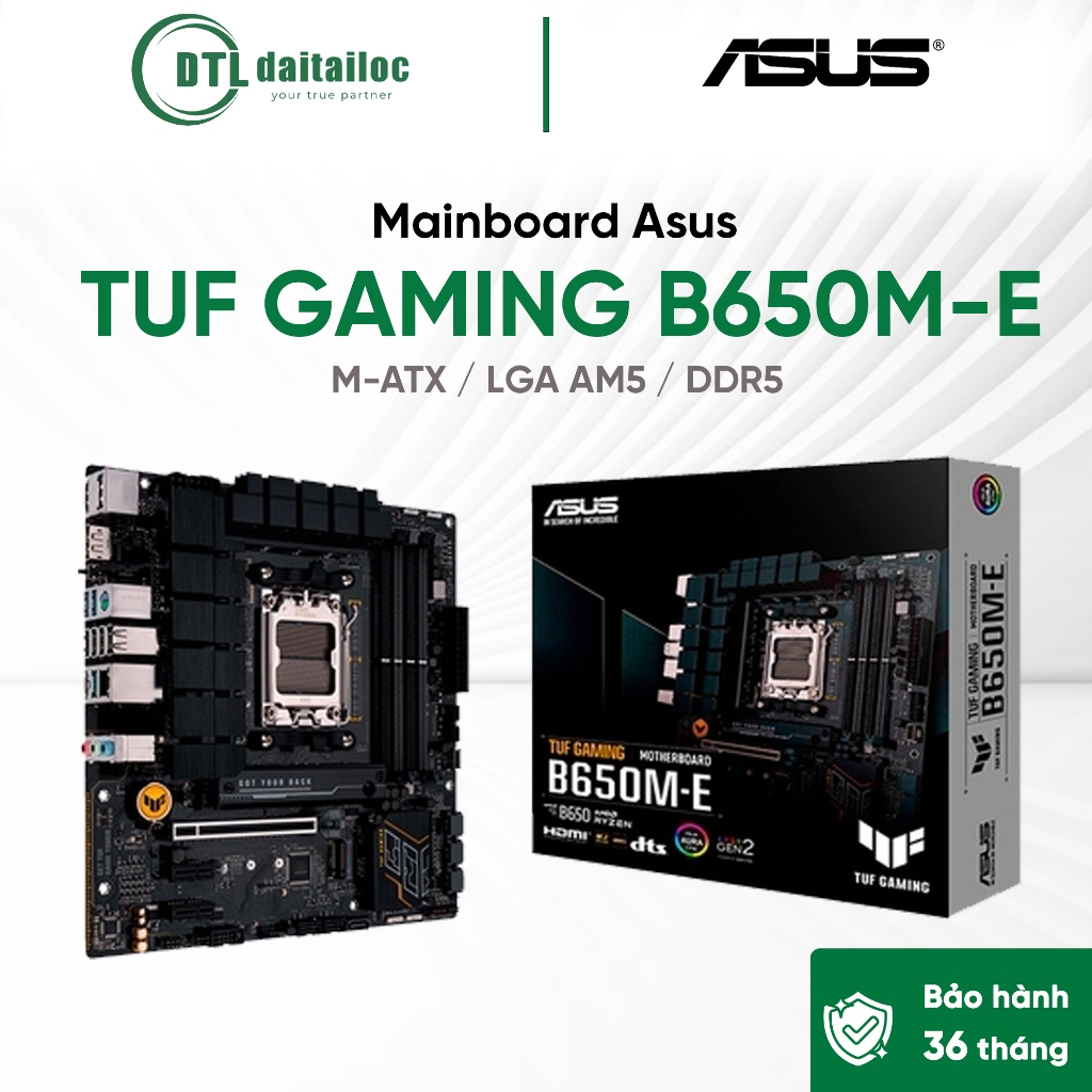 Mainboard ASUS TUF GAMING B650M-E M-ATX / LGA AM5 / DDR5 | Chính Hãng | Bảo Hành 36 tháng