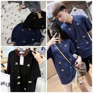 Áo Thun Thêu Ngựa Nổi  Form Rộng Unisex Vải Cotton 100% Cao Cấp