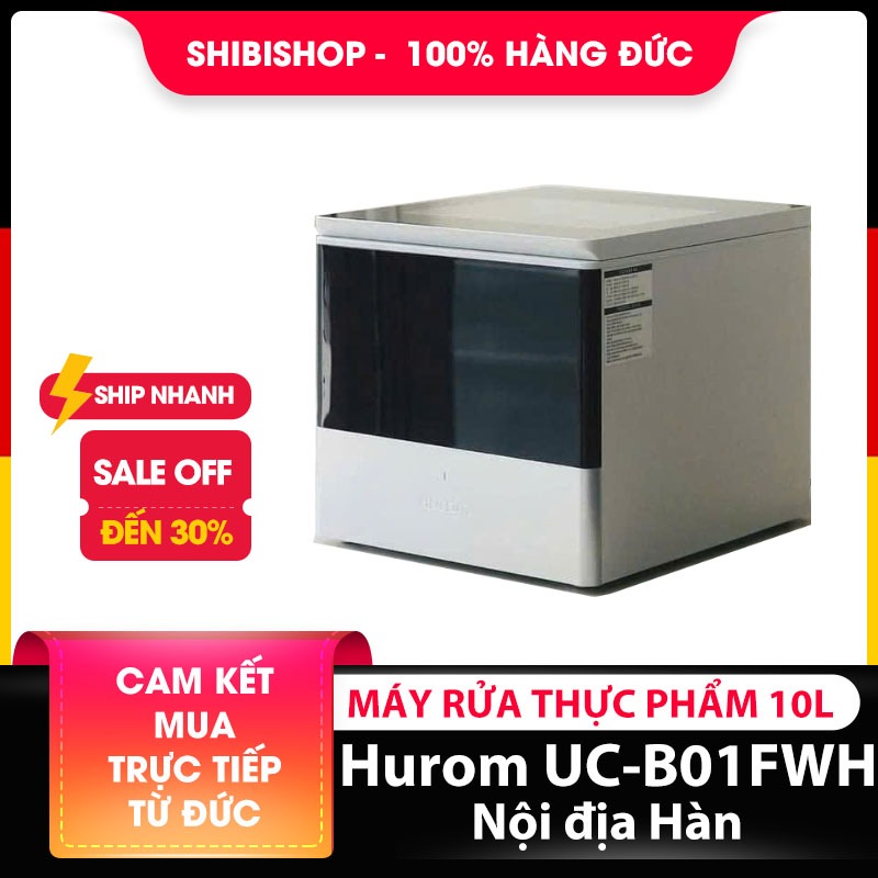 Máy rửa thực phẩm Hurom UC-B01FWH 10L, nội địa Hàn, công nghệ làm sạch ba lần, sạch vượt trội