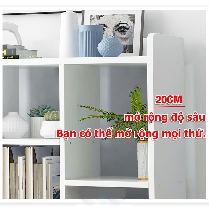BMZAR Kệ sách đứng đơn giản hiện đại lắp ráp dễ dàng tiết kiệm không gian decor phòng làm việc | BigBuy360 - bigbuy360.vn
