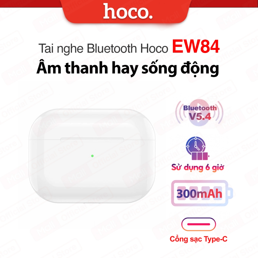 Tai nghe Bluetooth Hoco EW84 V5.4 kết nối siêu nhanh, tiết kiệm pin và ổn định vượt trội,tương thích