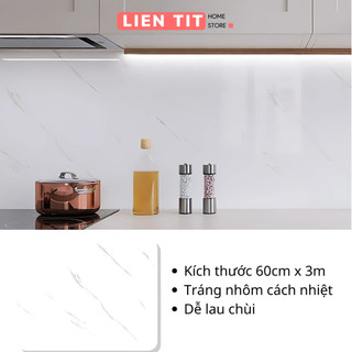  Giấy Dán Bếp Chống Dầu Mỡ Chịu Nhiệt Dễ Lau Chùi Decal Dán Tường Bếp Giả Gạch Hoa Văn Đẹp 