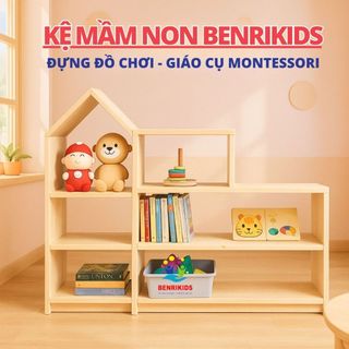Kệ Để Đồ Chơi Mầm Non Montessori, Kệ Sách Cho Bé, Kệ Trang Trí Lớp Học Cho Bé, Giá Sách Mầm Non