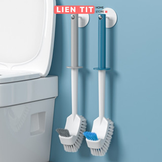 Cọ Bồn Cầu Chổi Cọ Toilet 2 Đầu Nhà Tắm Tiện Lợi, Dụng Cụ Chà Nhà Vệ Sinh Chất Liệu Nhựa Cao Cấp