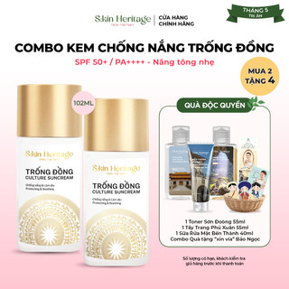  Bộ Đôi Kem chống nắng Trống Đồng bảo vệ & nâng tone tự nhiên SKIN HERITAGE 102ml 