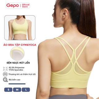 Áo Bra Dây Lưng Tập Gym, Yoga Mút Liền Chống Sốc Co Giãn Thoáng Khí GP242