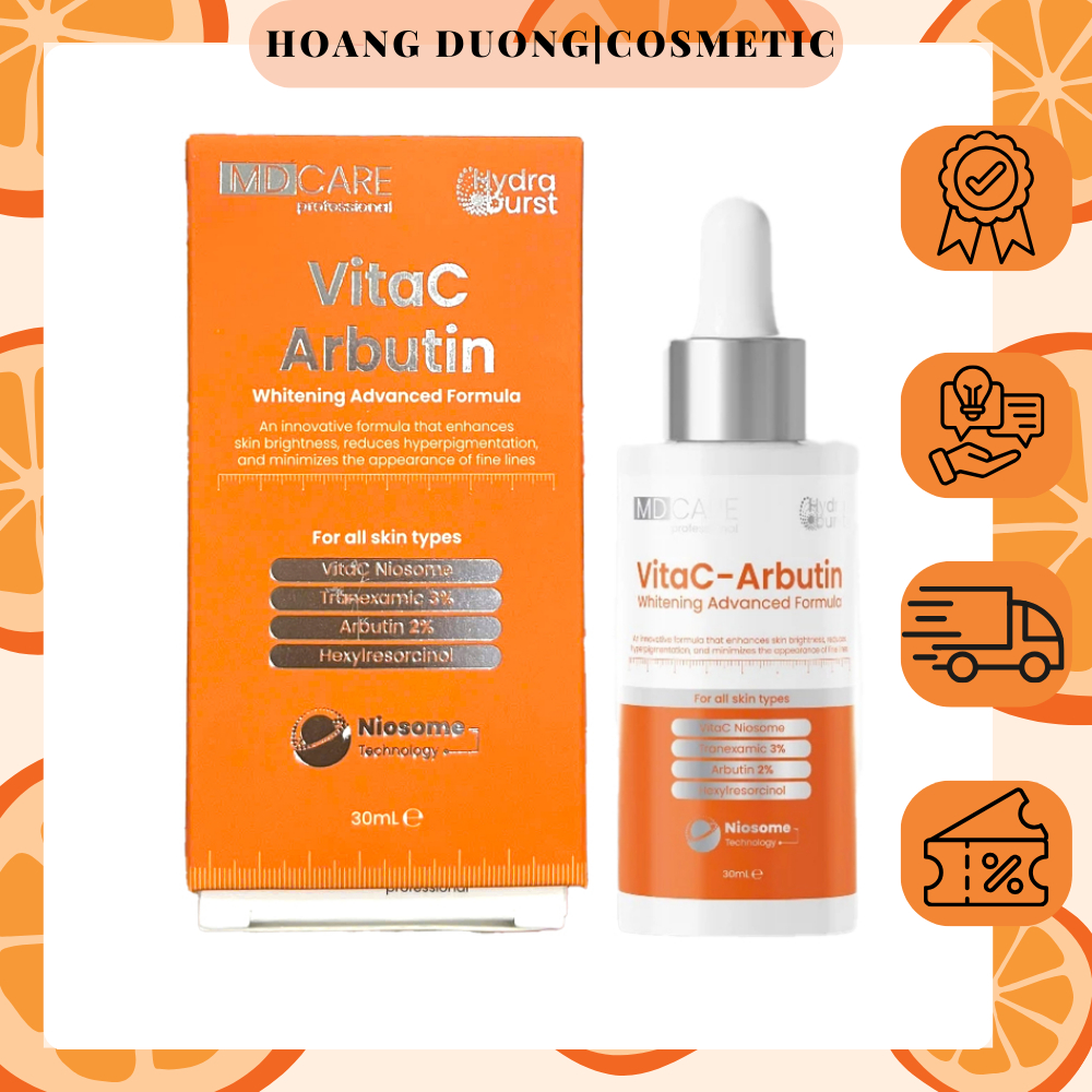 Serum sáng da, chống lão hóa MD CARE VitaC-Arbutin Serum – Whitening Advanced Formula