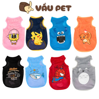 Quần Áo Cho Chó Mèo Ba Lỗ Lưới Thoáng Mát - Áo Chó Mèo Mùa Hè Vẩu Pet Shop