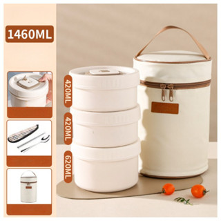 [THẺ TRÚNG THƯỞNG] Hộp Đựng cơm giữ nhiệt 3 tầng đa năng Combo 3 Hộp Đựng Thức Ăn 2 Lớp Bằng Thép Không Gỉ 304