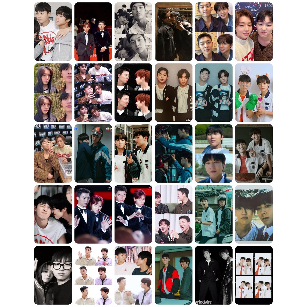 Lomo card 1 mặt 30 ảnh bo góc HoonWook - Jihoon x Hyun Wook - Si Eun x Su Ho Weak hero class