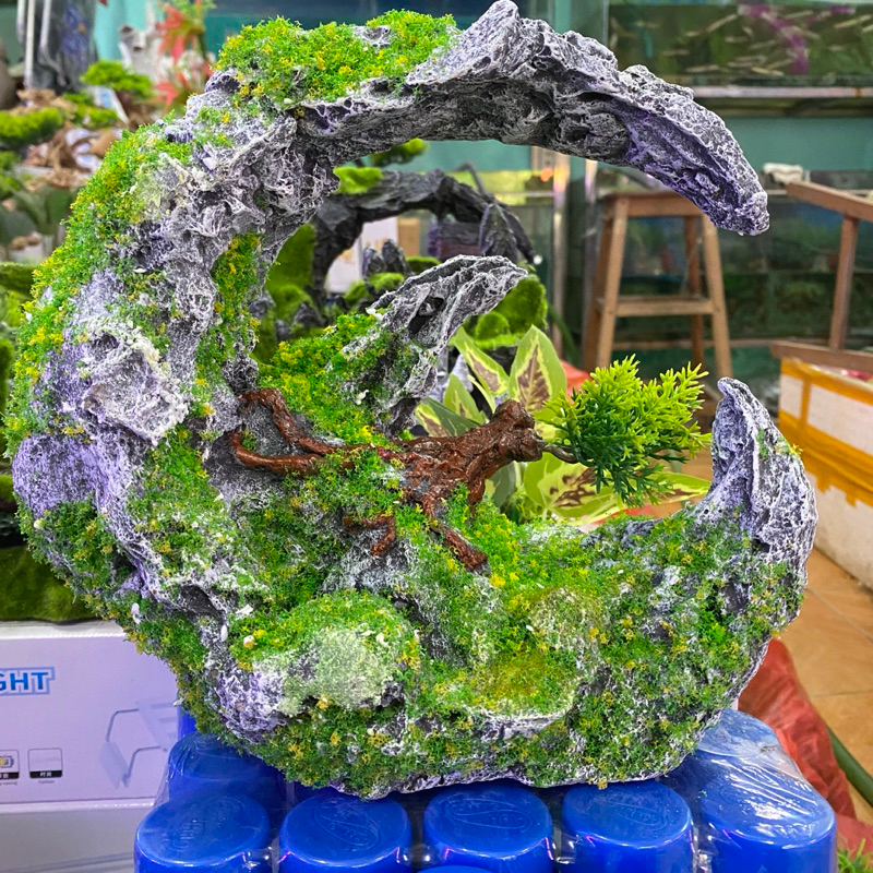 Mô Hình Núi - Hòn non Bộ - Trang Trí Bể cá cảnh (Mẫu 36)