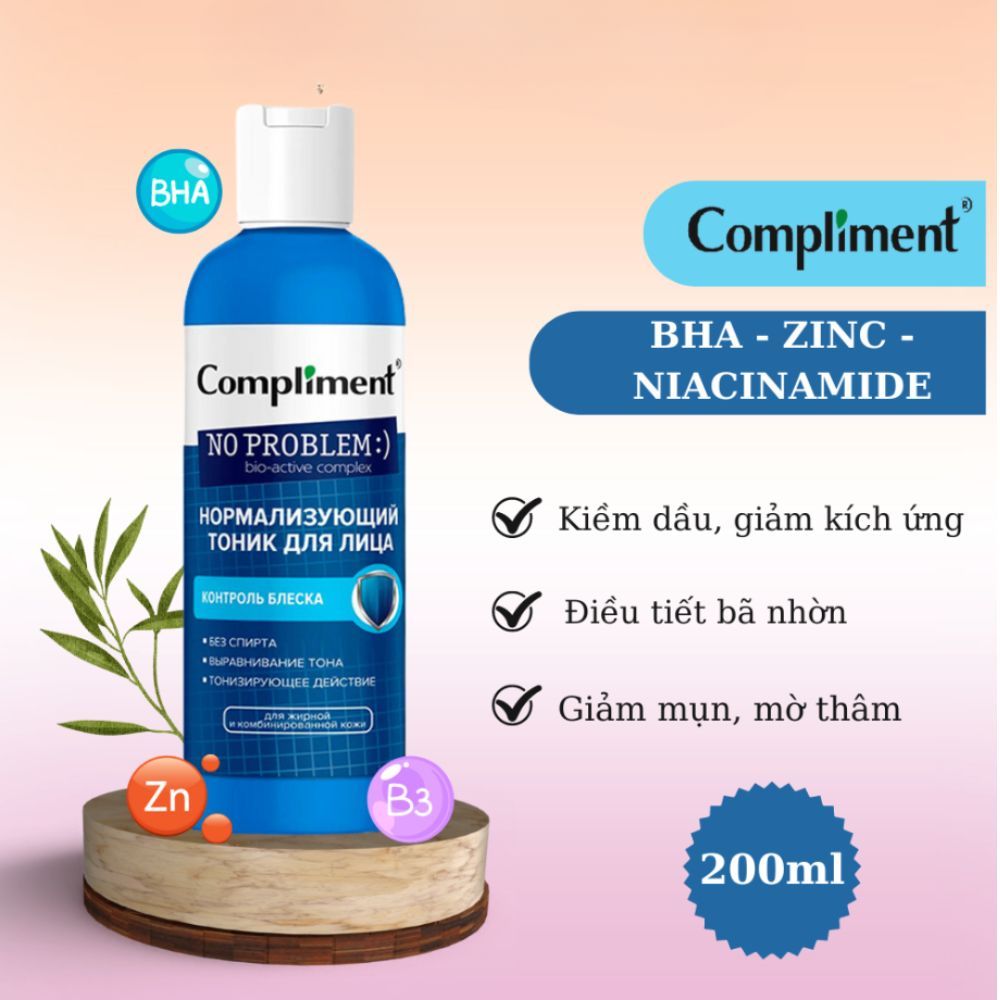 Ảnh 3 của Toner Compliment No Problem Salicylic Acid làm sạch da kiềm dầu giảm mụn