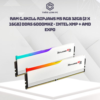 RAM G.Skill Ripjaws M5 RGB 32GB (2 X 16GB) DDR5 6000MHz - Intel XMP + AMD Expo - Hàng chính hãng - Bảo hành 36 tháng