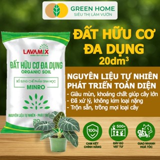  Đất Trồng Cây GreenHome Lavamix Bao 20dm3  10kg  Đầy Đủ Dinh Dưỡng Dễ Sử Dụng Chuyên Trồng Rau 