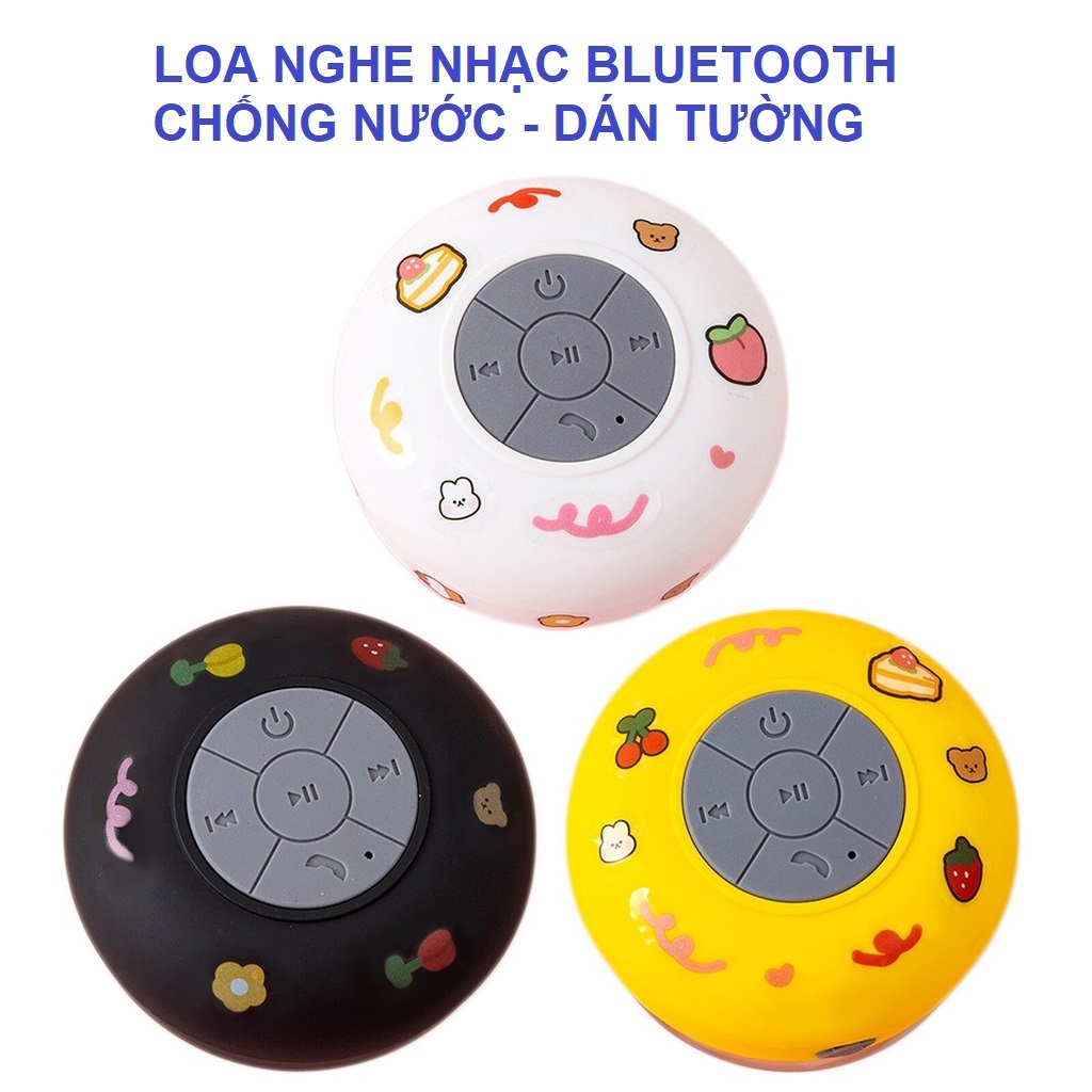 Loa bluetooth mini chống nước BTS 06,Loa Mini Không Dây Gắn Tường, Nhà Tắm tặng kèm miếng dán Sticker Cute