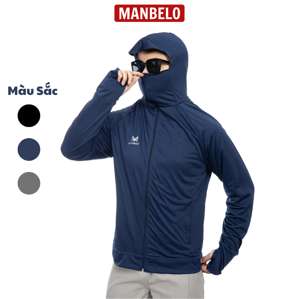 Áo chống nắng nam 2 lớp thoáng khí thấm hút mồ hôi, áo khoác nắng nam chống tia cực tím vượt trội, thời trang MANBELO