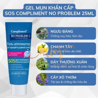 Gel Chấm Mụn Compliment SOS No Problem AHA - BHA - PHA 25ml