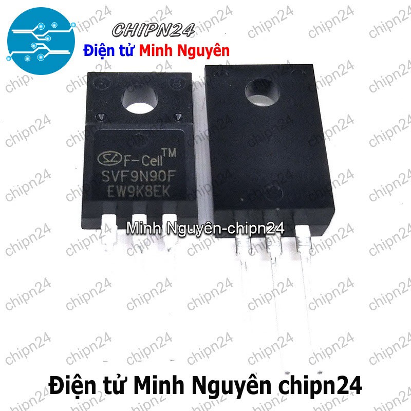 [1 con] (KT1) Mosfet 9N90 TO-220F 9A 900V Kênh N (SVF9N90F)