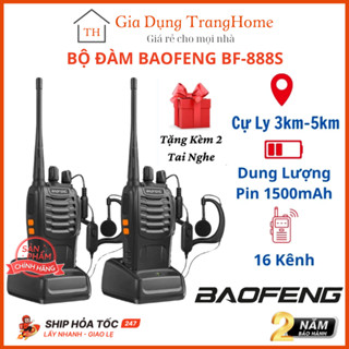  Bộ Đàm Baofeng BF-888S Khoảng Cách Từ 3Km đến 5Km 16 Kênh Chất Lượng Âm Thanh Chuẩn Bảo Hành 2 Năm 
