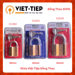  Ổ Khóa VIỆT TIỆP Đồng Thau  Hàng Chính Hãng  - Khóa Chống Cắt - Khóa Bằng Chìa Cao Cấp 