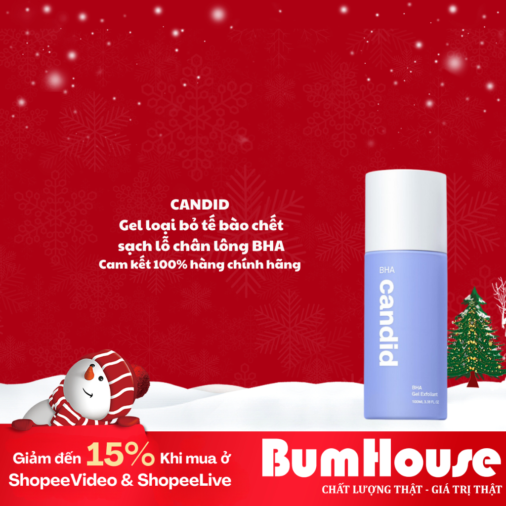 Hoạt Chất BHA Tẩy Tế Bào Chết & Thông Thoáng Lỗ Chân Lông - CANDID BHA Gel Exfoliant 100ml