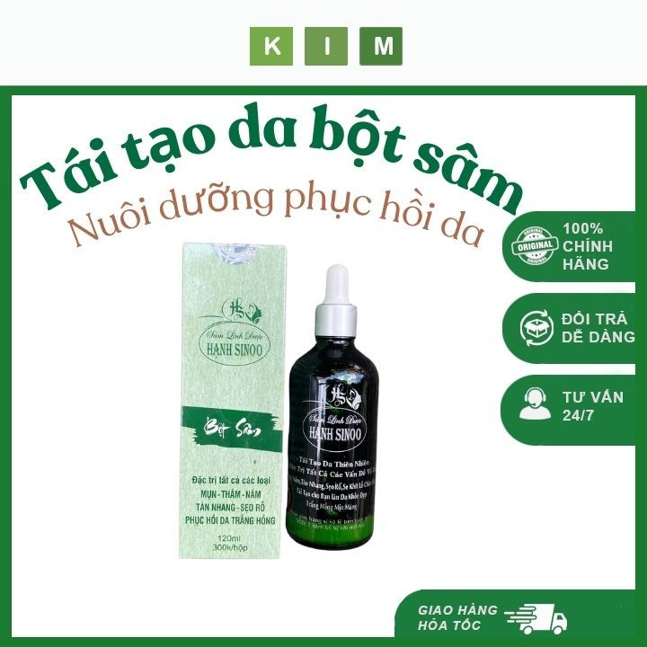 Tái tạo Bột sâm đông y Hạnh Sino 100% thiên nhiên lành tính - Hỗ trợ da khoẻ đẹp căng bóng từ gốc - Handmade
