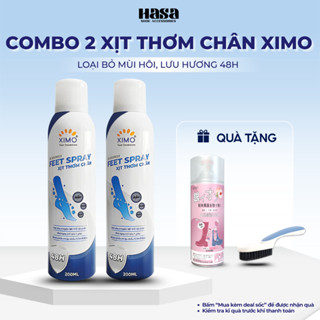 Combo 2 chai xịt thơm chân XIMO ngăn ngừa mùi hôi khử mùi giày hạn chế vi chuẩn và lưu giữ mùi hương lòng bàn chân