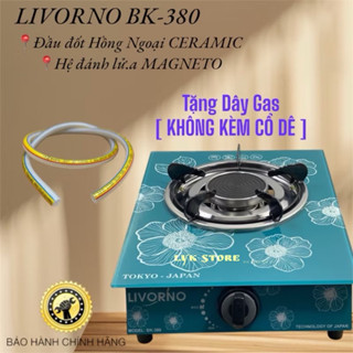 Bếp Gas Đơn Kính Hồng Ngoại Livorno_BK380H [ TẶNG DÂY GAS ]