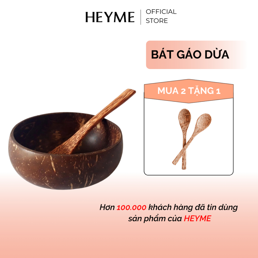 Bát gáo dừa tự nhiên – Dụng cụ trộn mỹ phẩm, mặt nạ, thân thiện với môi trường