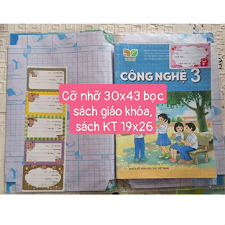 Sỉ 10 tờ bọc sách decal, bọc vở decal 3 kích thước chống rách, chống nước tặng kèm nhãn vở