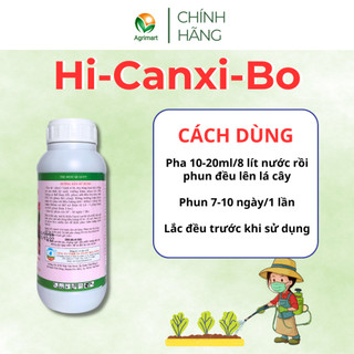 Phân bón lá Canxi Bo Chống thối trái, nứt trái Tăng đậu trái Giảm phèn, hạ mặn  - Chai 500ml