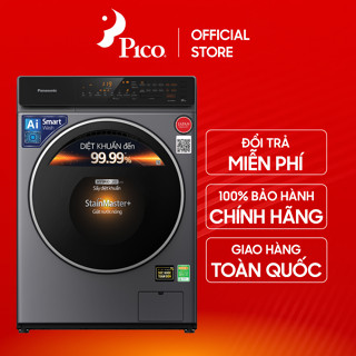   GIAO TOÀN QUỐC - KHÔNG LẮP ĐẶT  Máy giặt lồng ngang Panasonic NA-V10FC1LVT 10 kg giặt màu xám bạc 