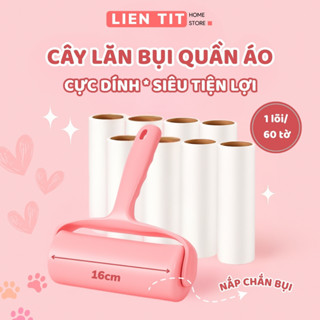 Cây Lăn Bụi Làm Sạch Quần Áo, Chăn Ga, Đệm Sofa, Thanh Lăn Lông Chó Mèo - Lõi Lăn Bụi Dự Phòng 60 Lớp