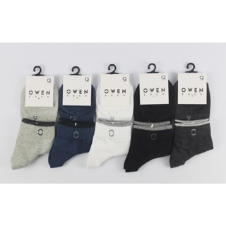 [ĐẦY ĐỦ TEM MÁC] Combo 5 đôi OWEN - Tất nam cổ trung 100% Cotton CHÍNH HÃNG