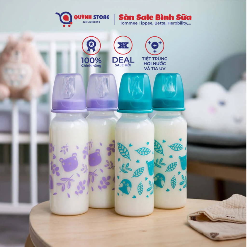 Bình sữa Tommee Tippee cổ hẹp 250ml núm 3M+