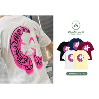  Áo Thun Unisex Nam Nữ Chrome Heart Hồng Hàng Hottrend Vải 100% Cotton Cực Xịn Tag Mac Đầy Đủ 