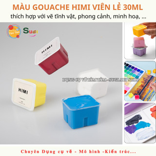    TÂM TÂM   Màu Gouache Himi dạng thạch  Himi Viên lẻ 30ml 